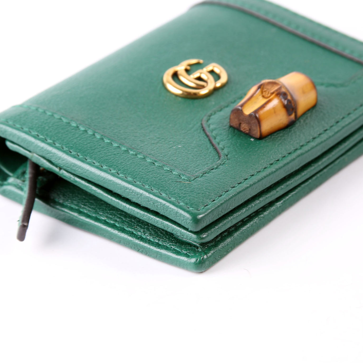 Gucci 658244 Diana Card Case Wallet Green