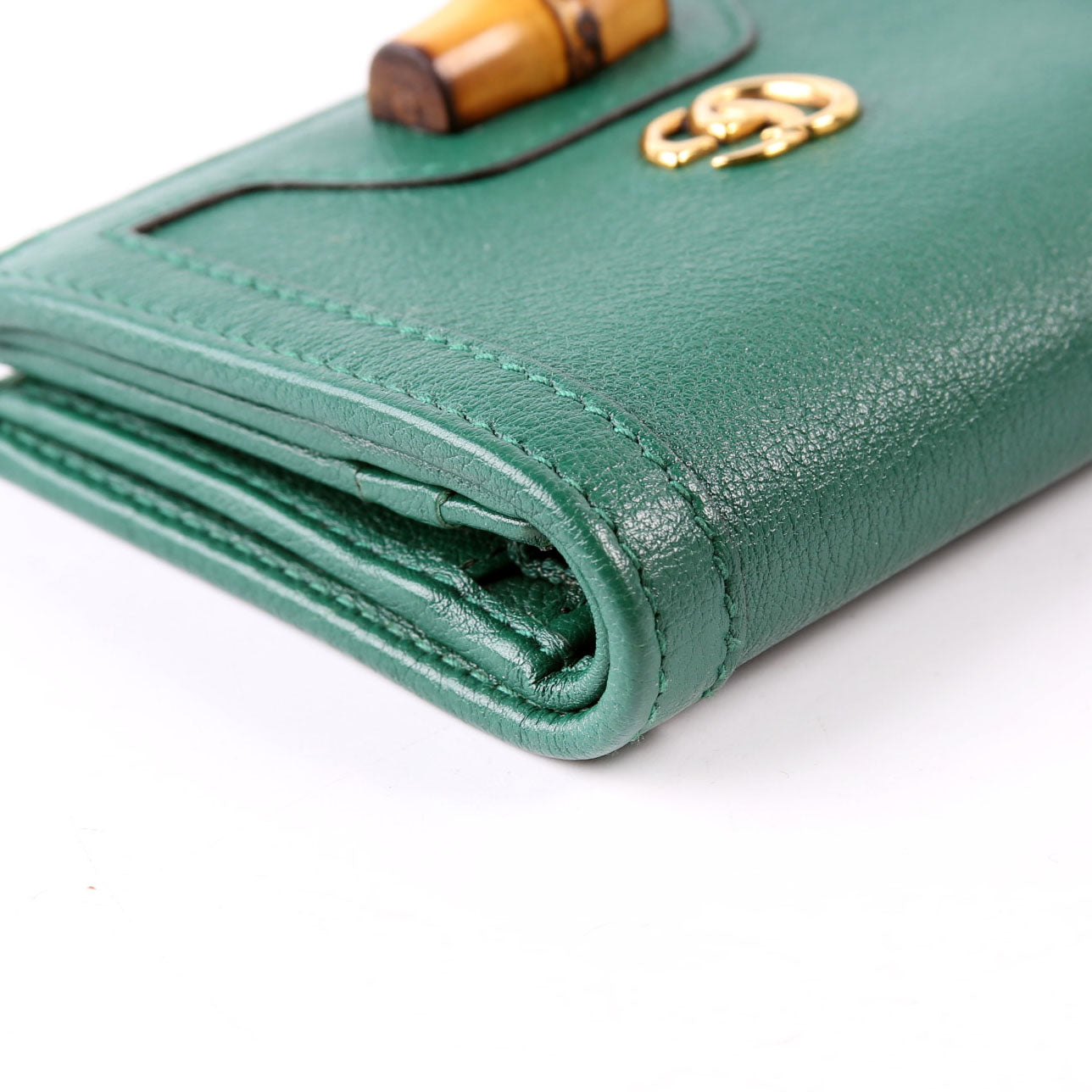 Gucci 658244 Diana Card Case Wallet Green