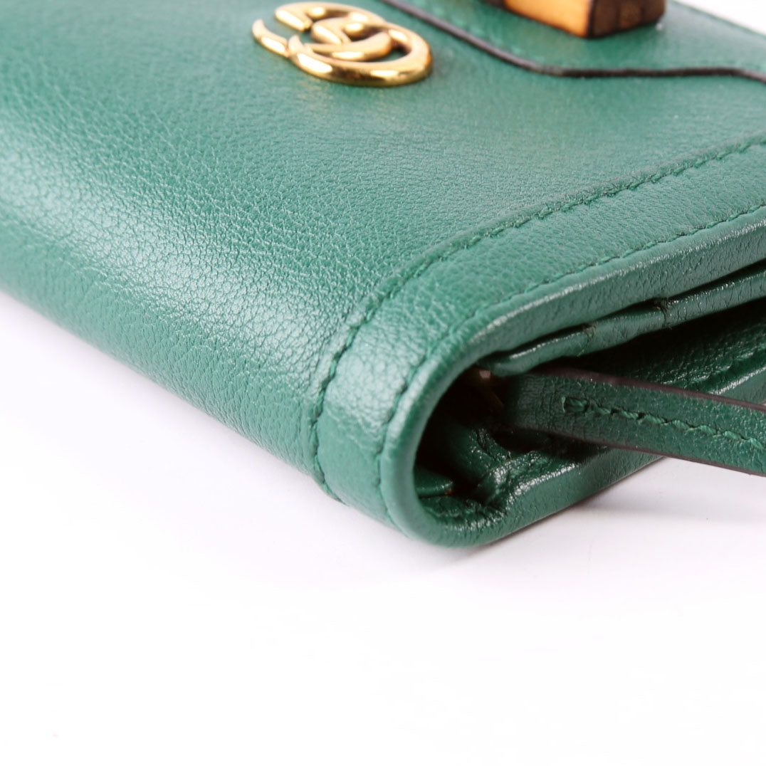 Gucci 658244 Diana Card Case Wallet Green