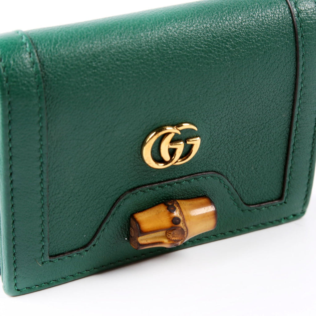 Gucci 658244 Diana Card Case Wallet Green