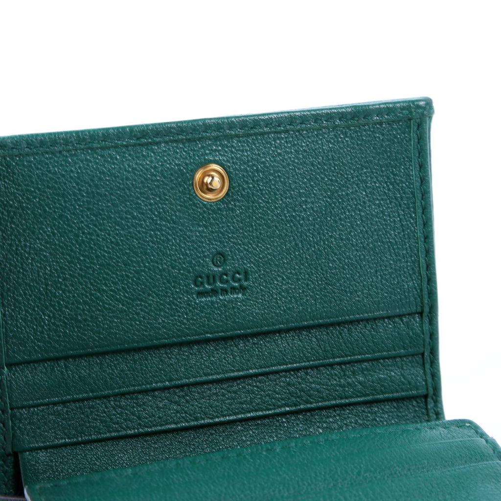 Gucci 658244 Diana Card Case Wallet Green