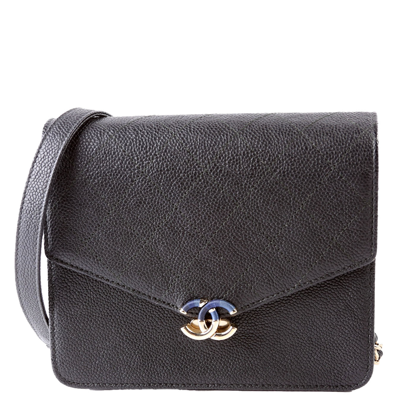 Chanel WOC Square Cuba Grained Calfskin Black