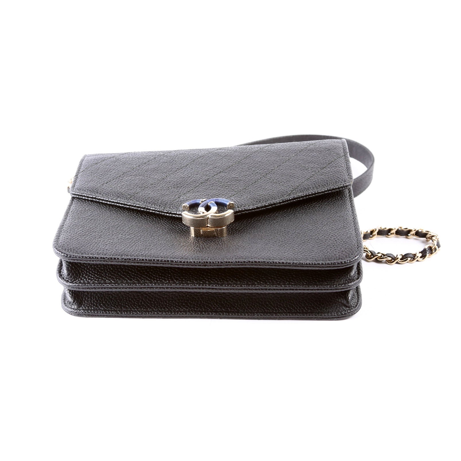 Chanel WOC Square Cuba Grained Calfskin Black
