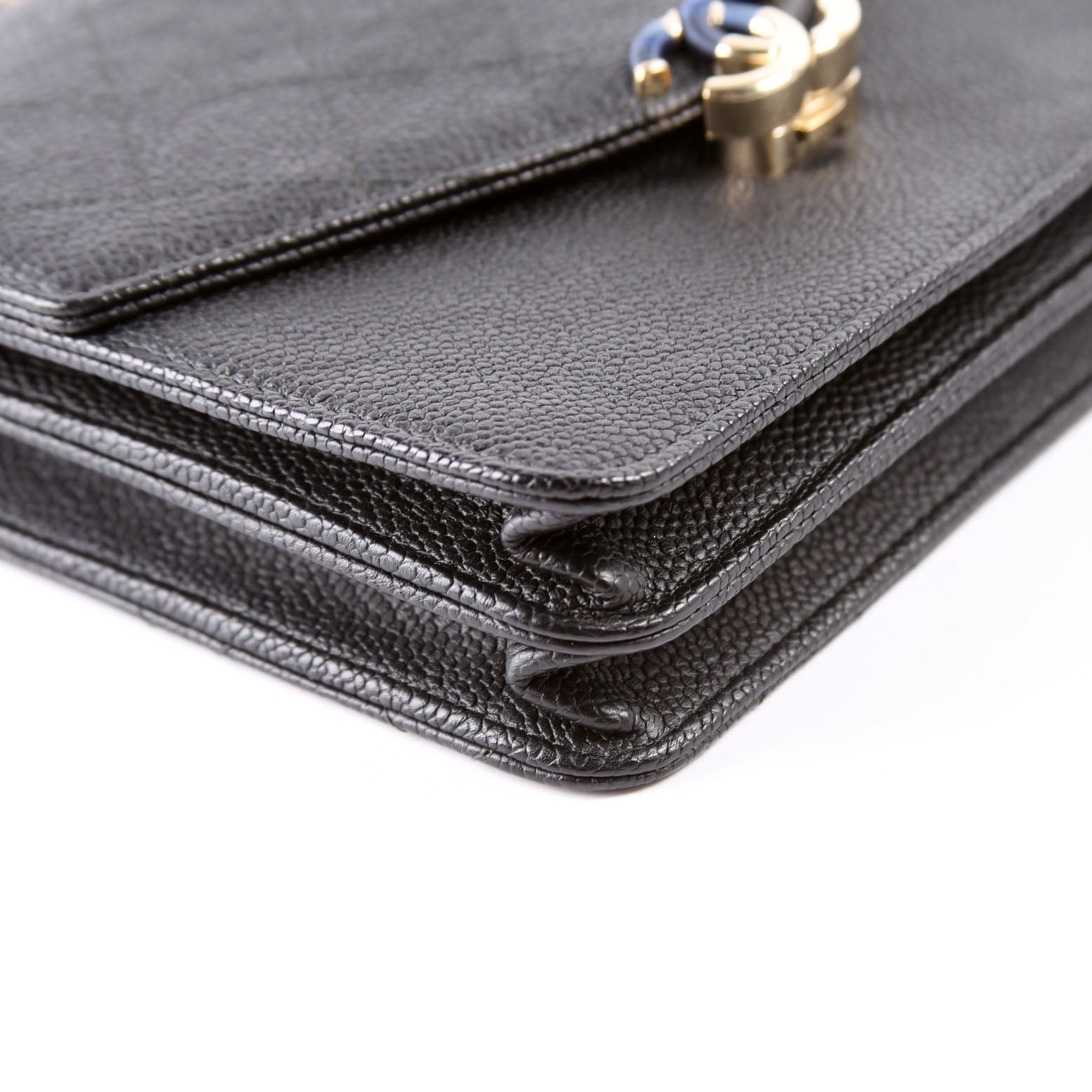 Chanel WOC Square Cuba Grained Calfskin Black
