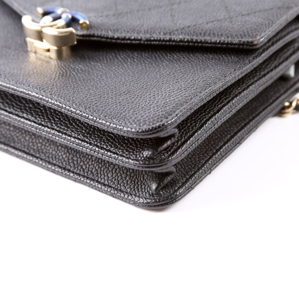 Chanel WOC Square Cuba Grained Calfskin Black