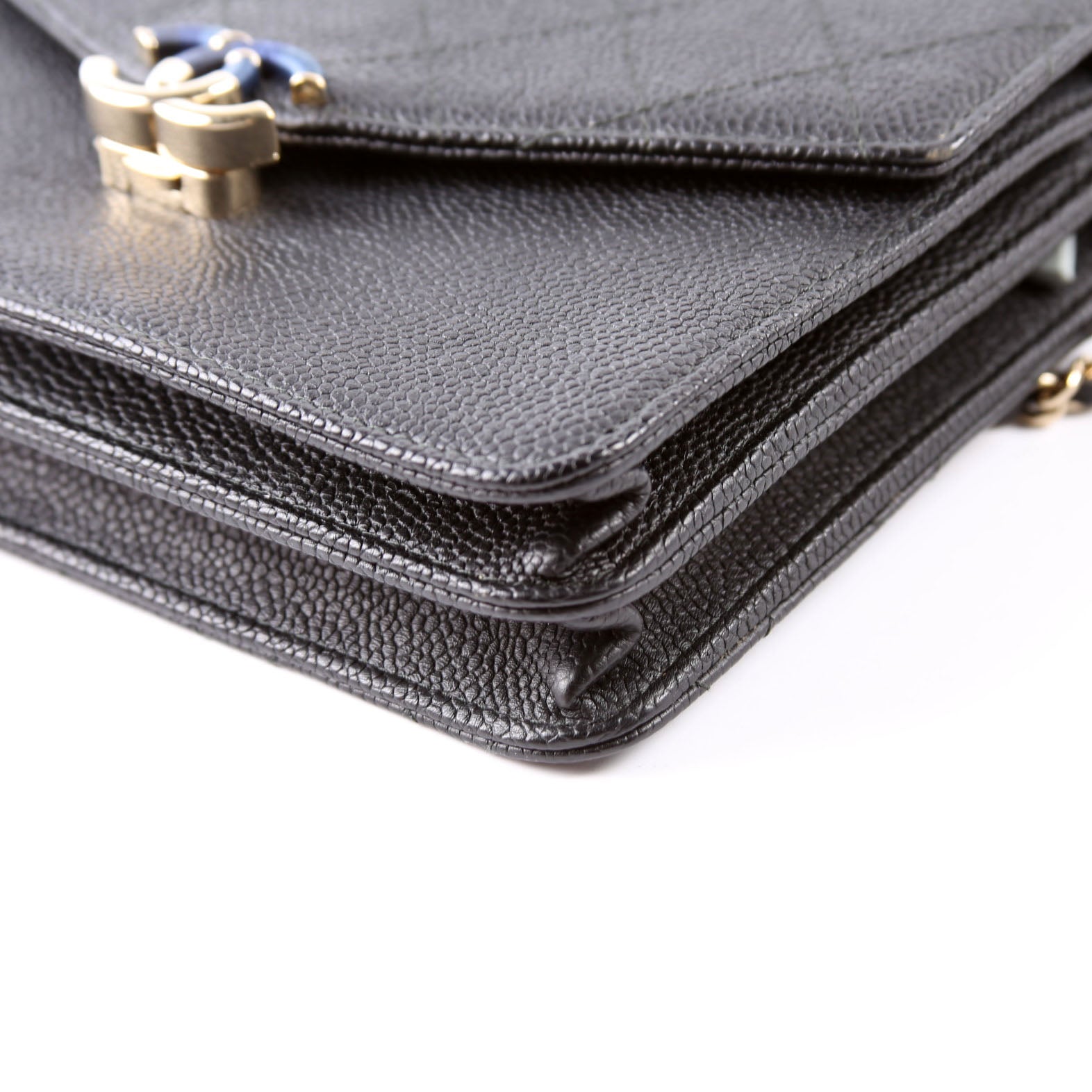 Chanel WOC Square Cuba Grained Calfskin Black