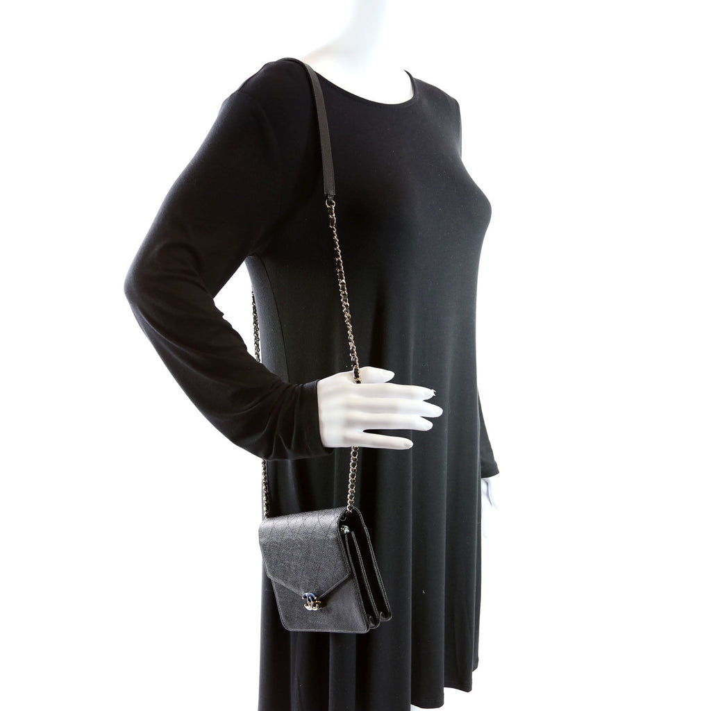Chanel WOC Square Cuba Grained Calfskin Black