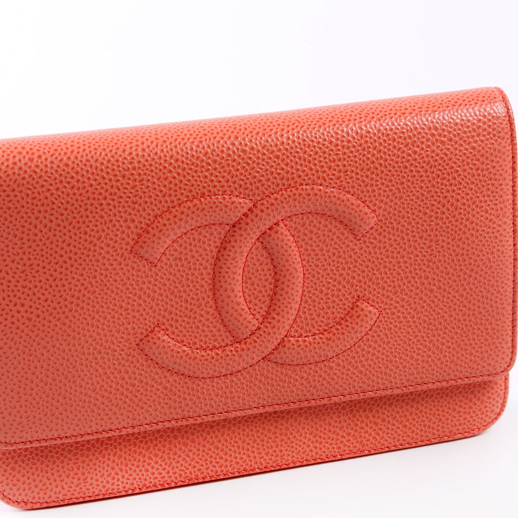 Chanel WOC Timeless CC Caviar Coral