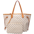 Louis Vuitton Neverfull W/Wallet MM Damier Azur