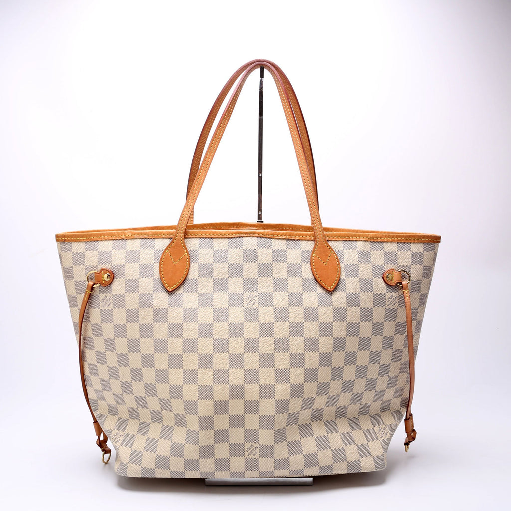 Louis Vuitton Neverfull W/Wallet MM Damier Azur