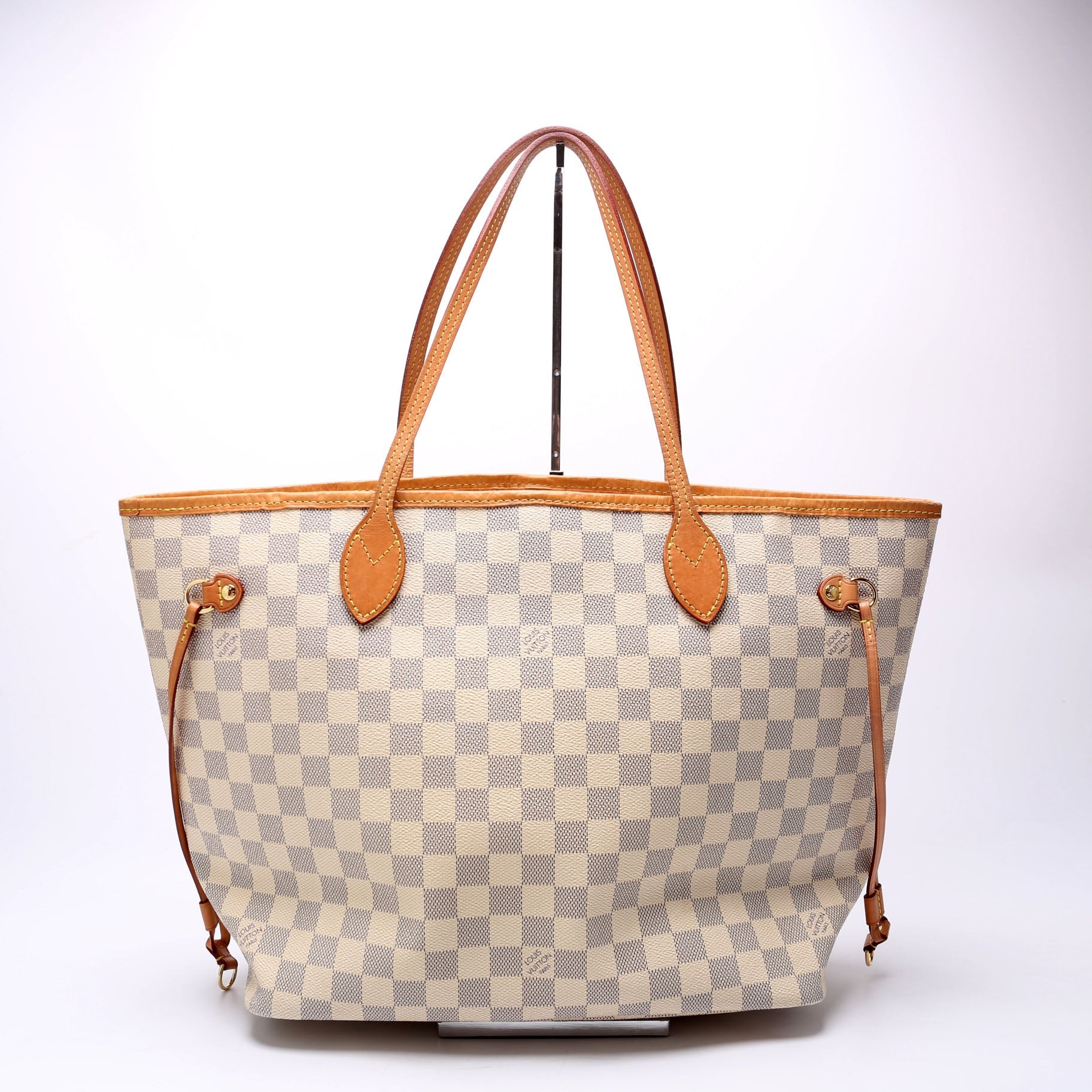 Louis Vuitton Neverfull W/Wallet MM Damier Azur