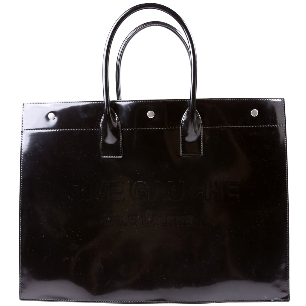 Saint Laurent Rive Gauche Patent Calfskin 587273 Black