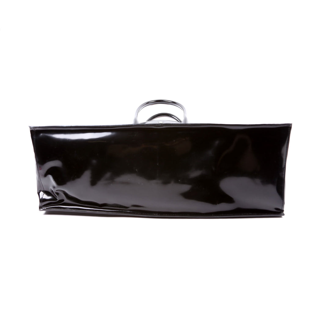 Saint Laurent Rive Gauche Patent Calfskin 587273 Black