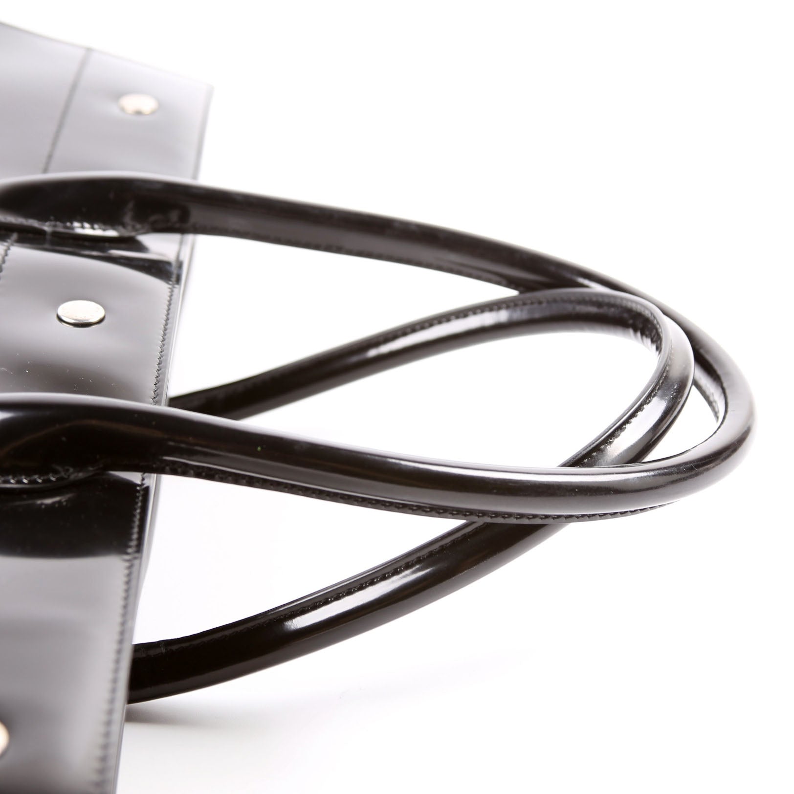 Saint Laurent Rive Gauche Patent Calfskin 587273 Black