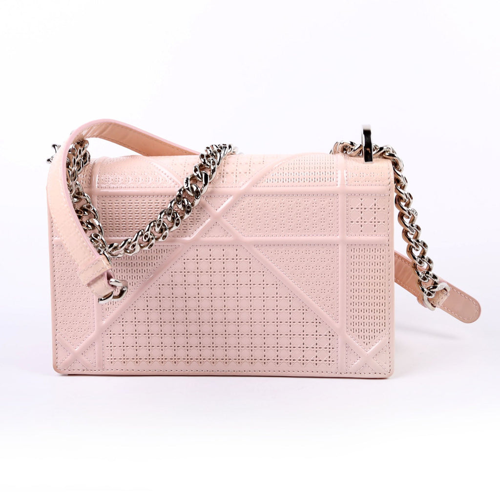 Christian Dior Diorama Patent Micro-Cannage Pink