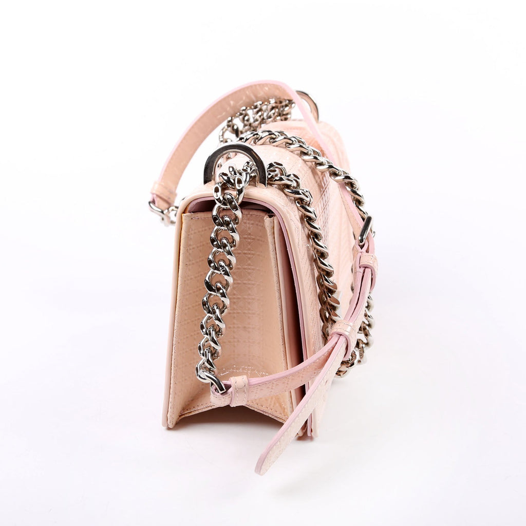 Christian Dior Diorama Patent Micro-Cannage Pink