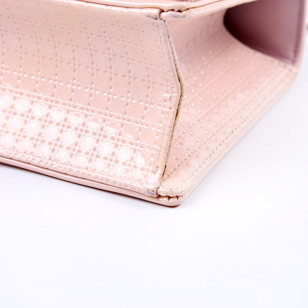 Christian Dior Diorama Patent Micro-Cannage Pink