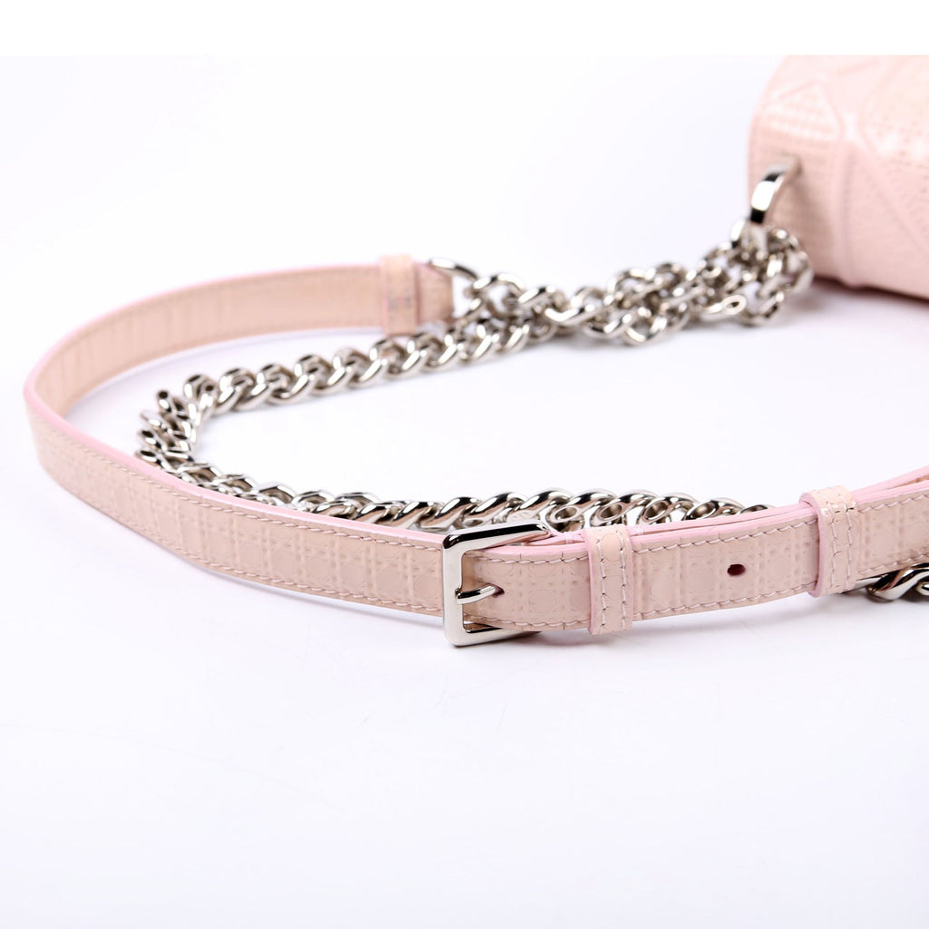 Christian Dior Diorama Patent Micro-Cannage Pink