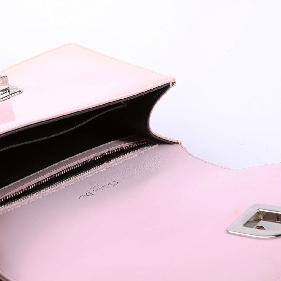 Christian Dior Diorama Patent Micro-Cannage Pink
