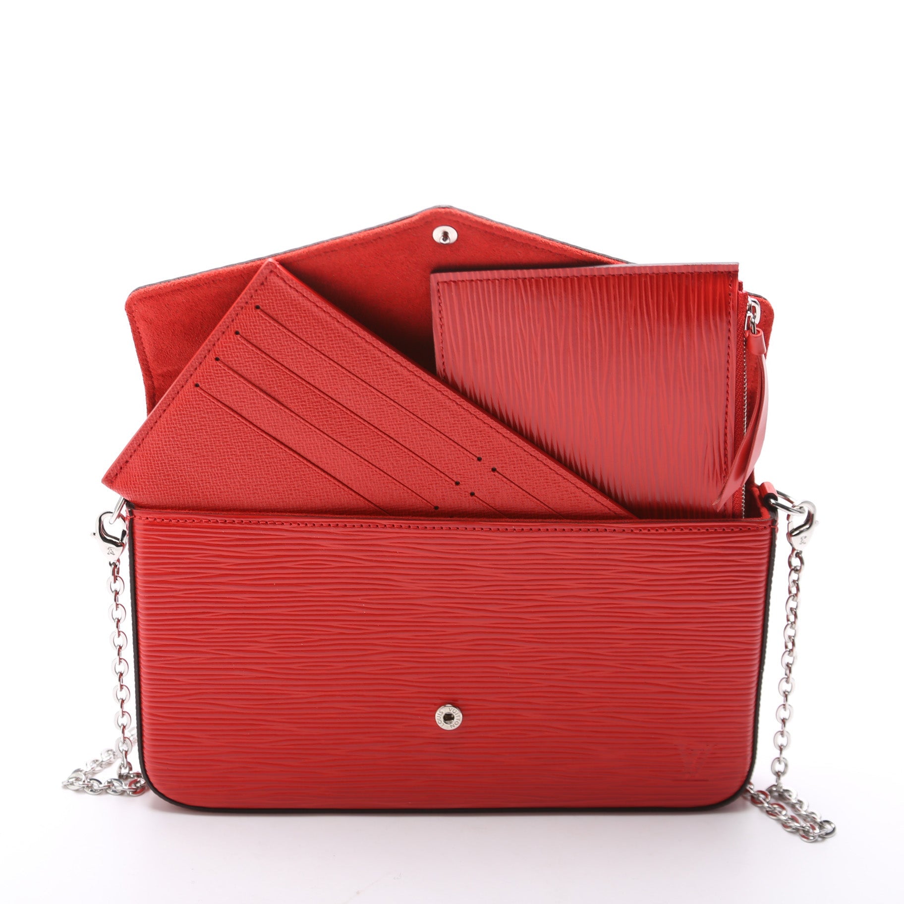 Louis Vuitton Pochette Felicie Epi Red