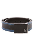 Louis Vuitton Taiga 35MM Metropole Belt Size 95/38 Black/Blue