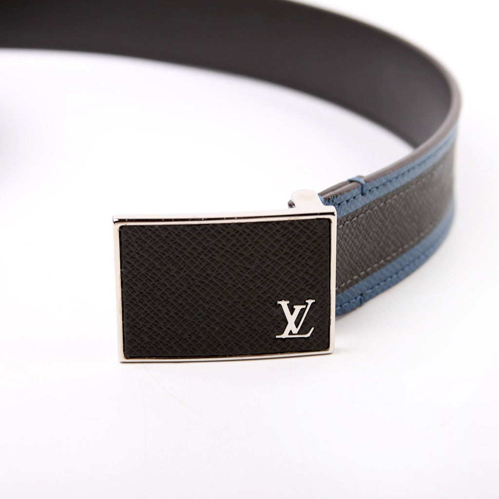 Louis Vuitton Taiga 35MM Metropole Belt Size 95/38 Black/Blue