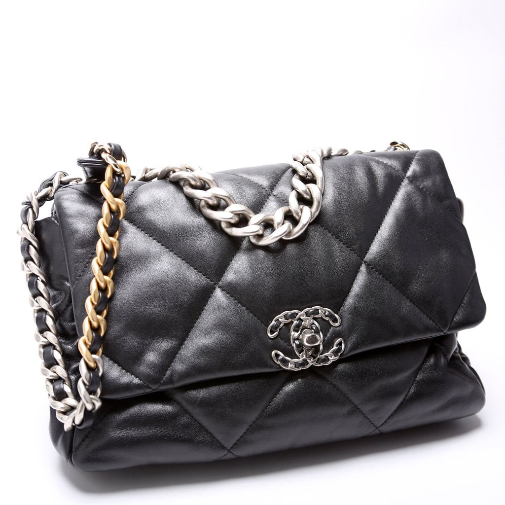 Chanel Quilted Goatskin 19 Large Flap RFID Black