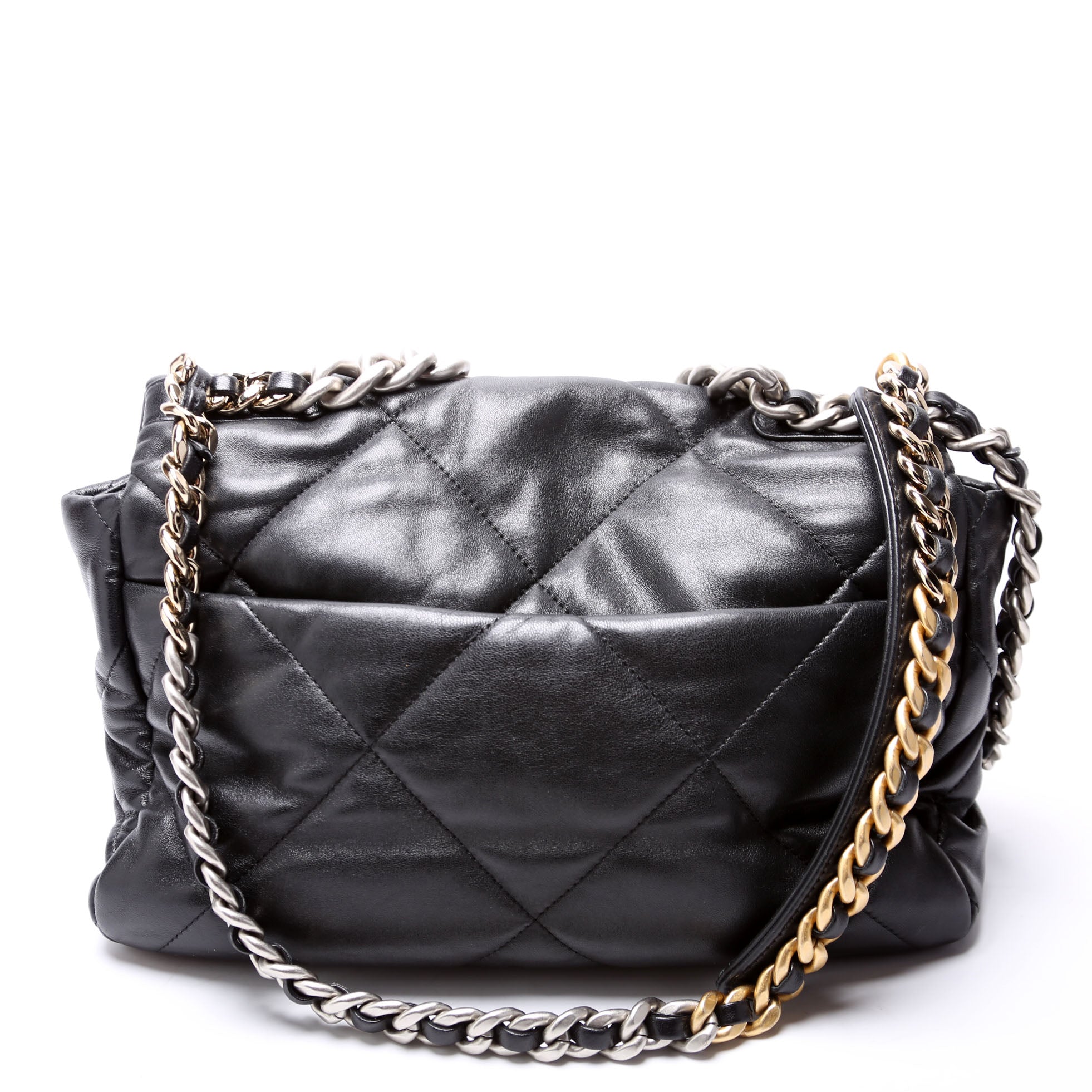 Chanel Quilted Goatskin 19 Large Flap RFID Black