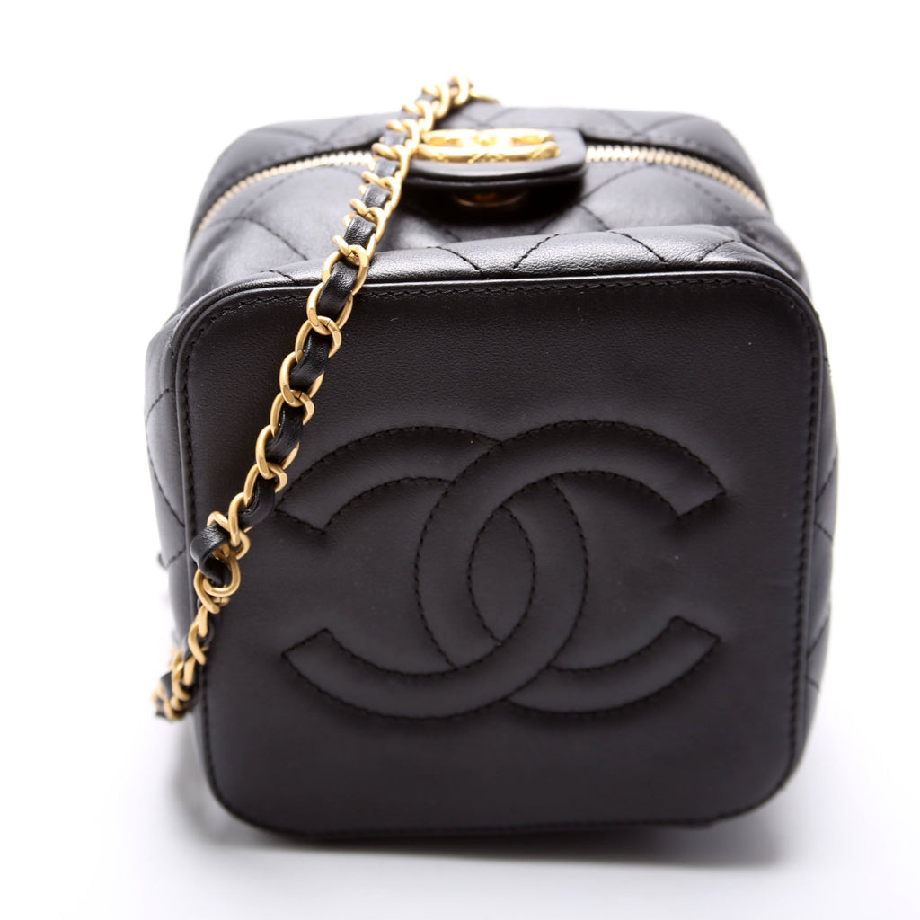 Chanel CC Vanity Case With Chain Small RFID Black