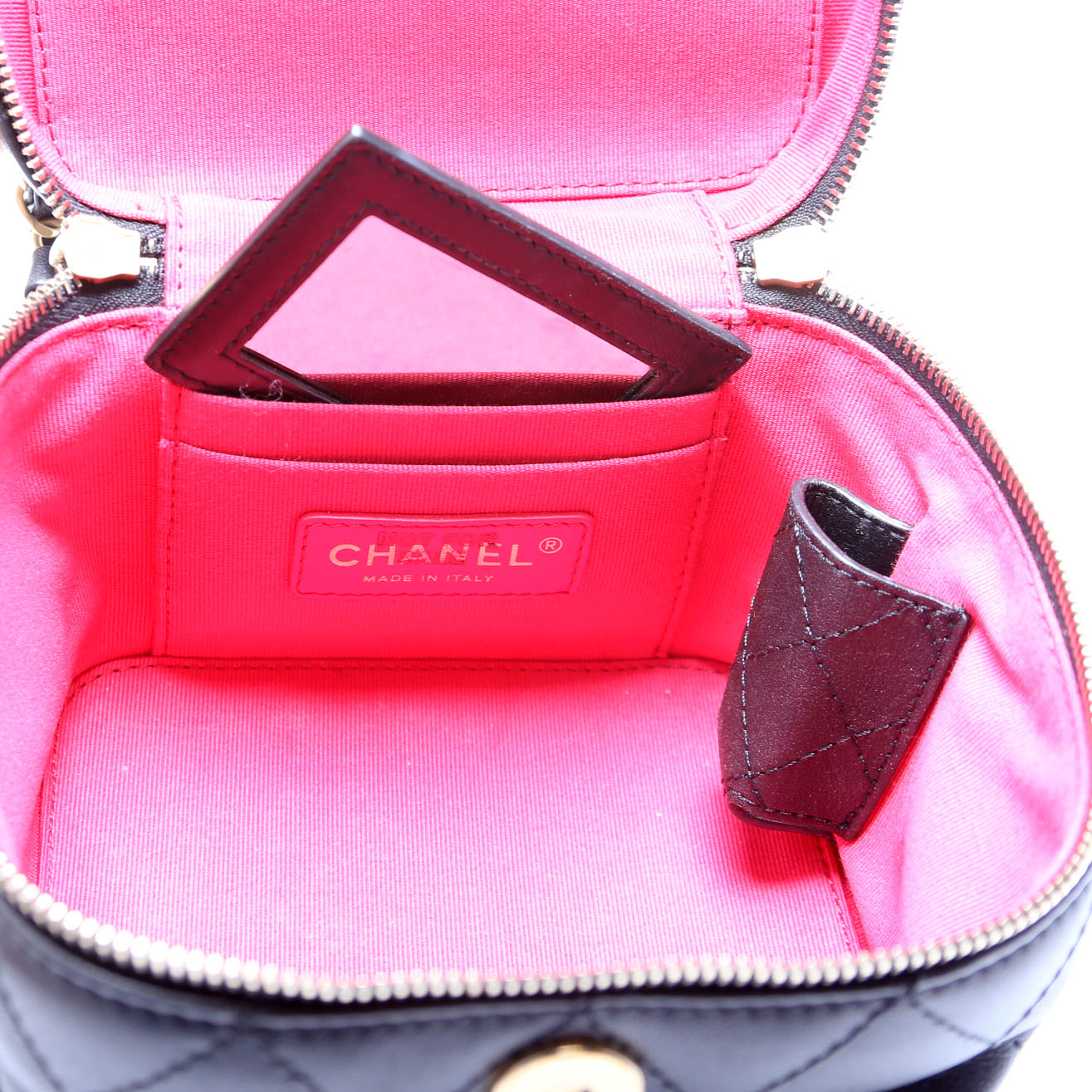Chanel CC Vanity Case With Chain Small RFID Black