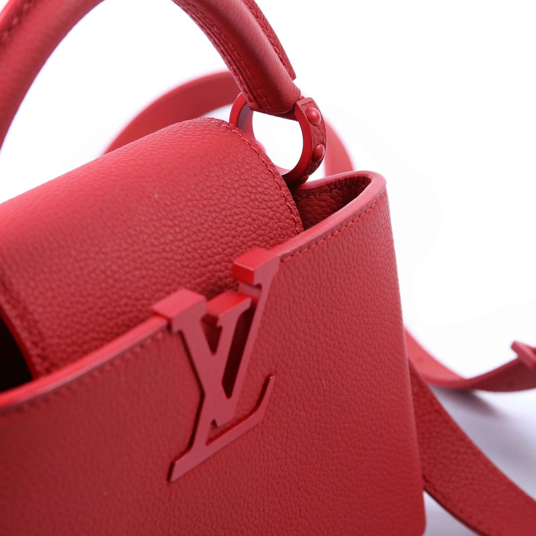 Louis Vuitton Capucines Mini Taurillon Monochrome Red