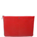 Chanel O Case Medium Caviar Chevron Red