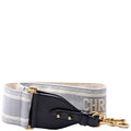 Christian Dior Logo Wide Non-Adjustable Srap Grey/Beige