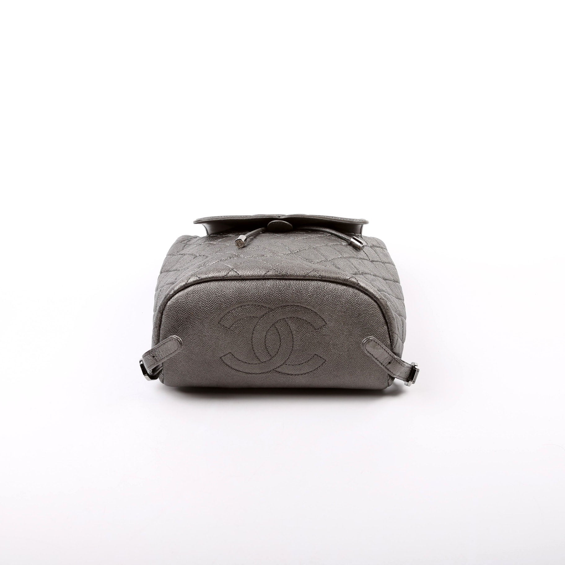 Chanel CC Filigree Backpack Metallic Caviar 26M