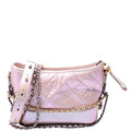 Chanel Gabrielle Hobo Small Calfskin Iridescent 25M Tan/Pink