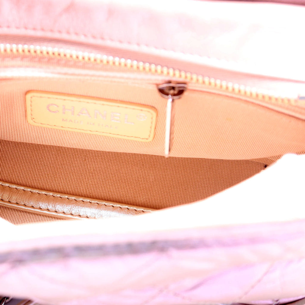 Chanel Gabrielle Hobo Small Calfskin Iridescent 25M Tan/Pink