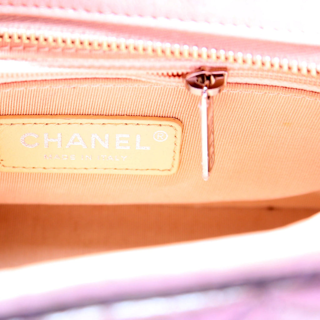 Chanel Gabrielle Hobo Small Calfskin Iridescent 25M Tan/Pink