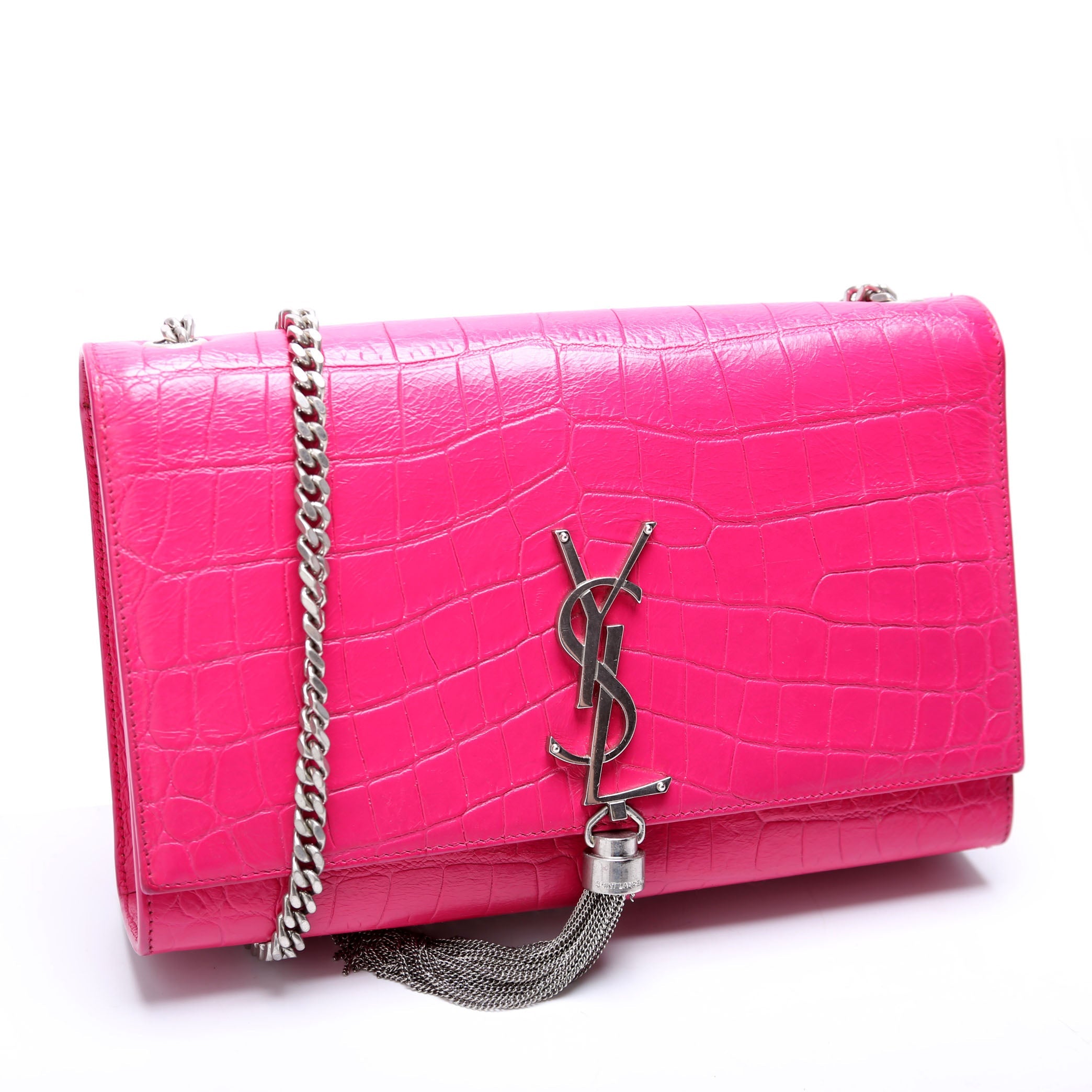 Saint Laurent Kate Tassel Satchel Medium 354119 Pink