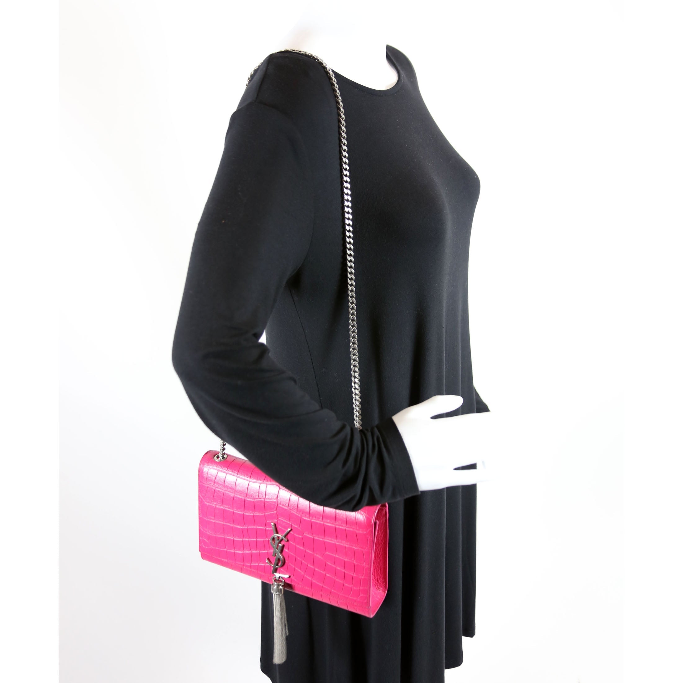 Saint Laurent Kate Tassel Satchel Medium 354119 Pink