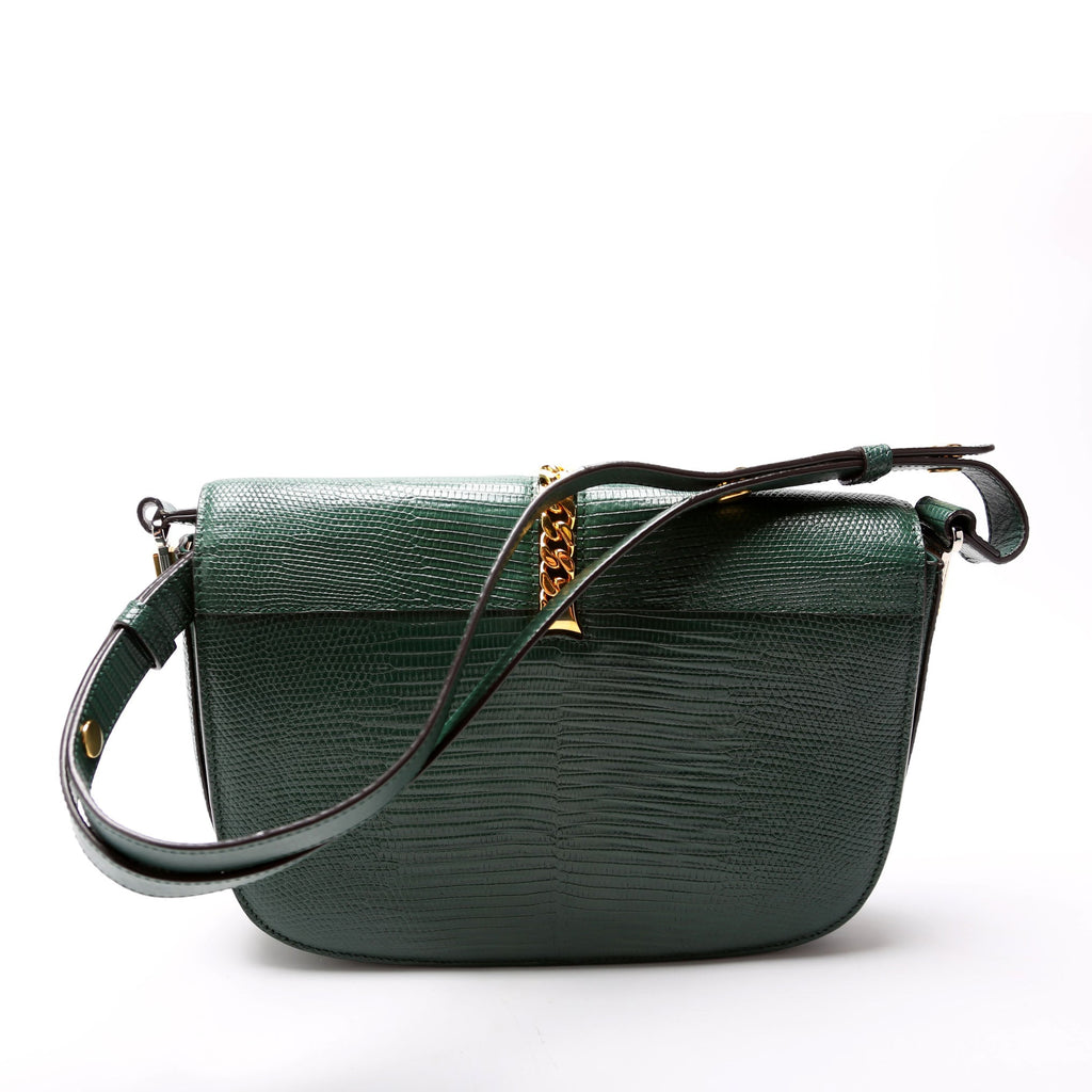 Gucci 601067 Sylvie 1969 Lizard Small Green