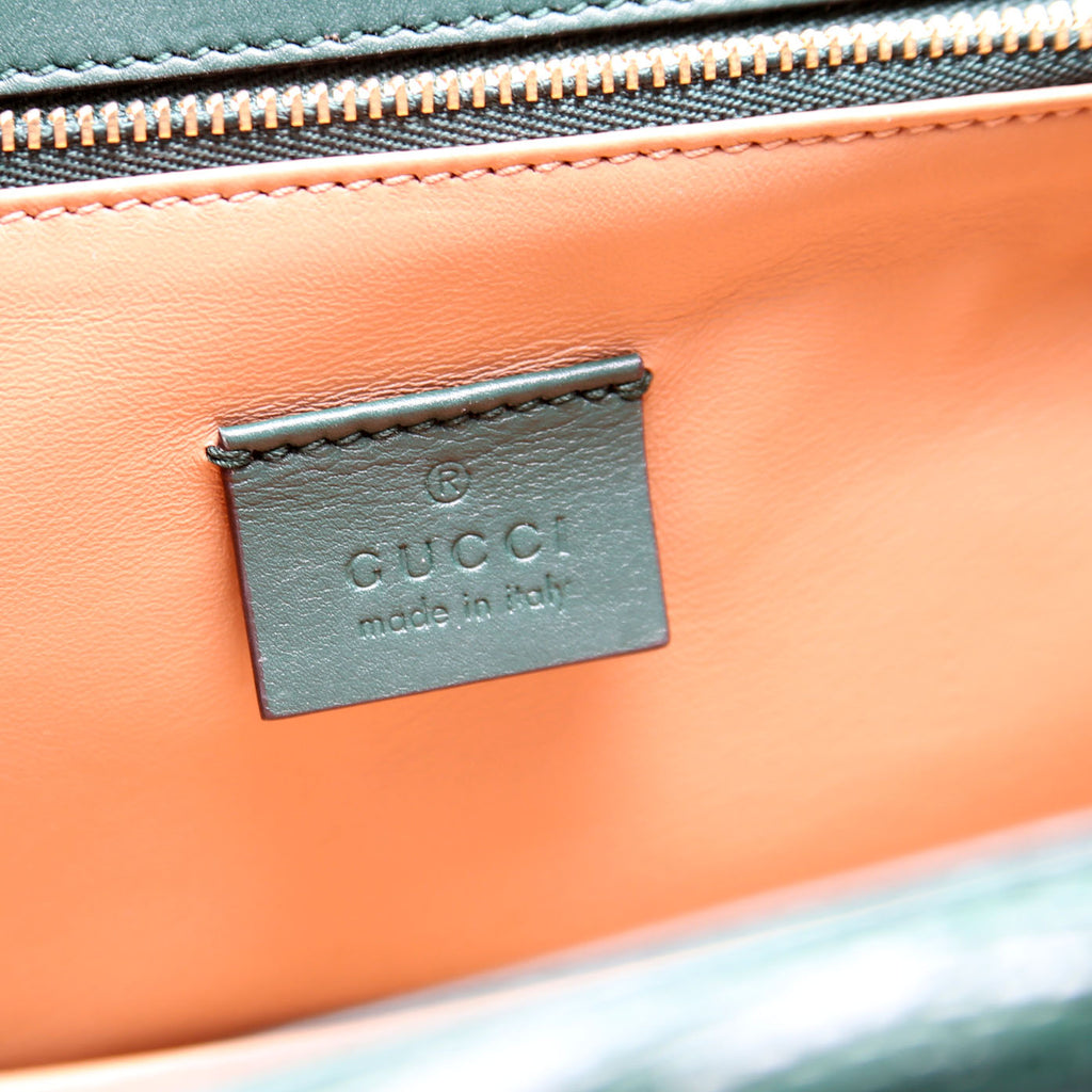 Gucci 601067 Sylvie 1969 Lizard Small Green