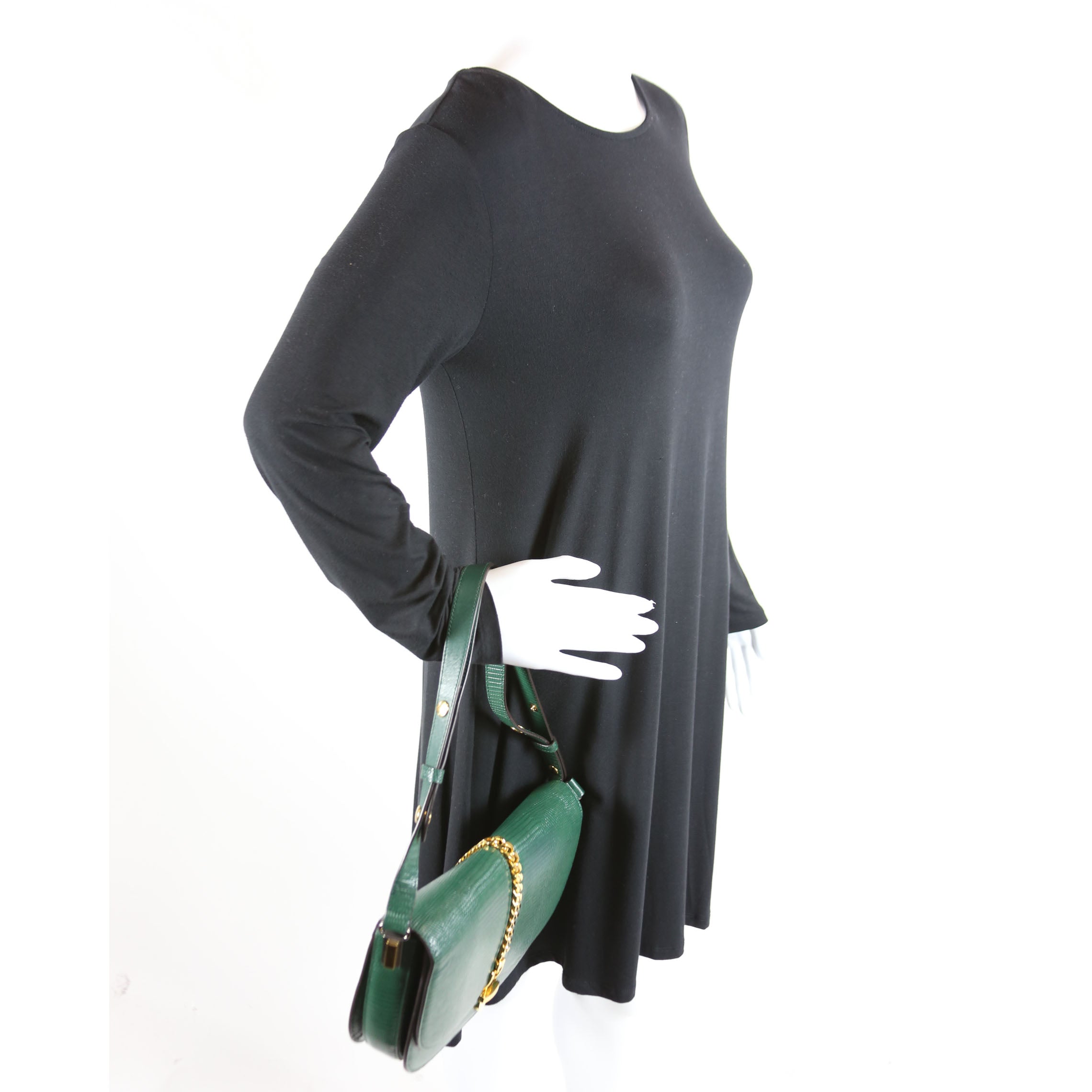 Gucci 601067 Sylvie 1969 Lizard Small Green
