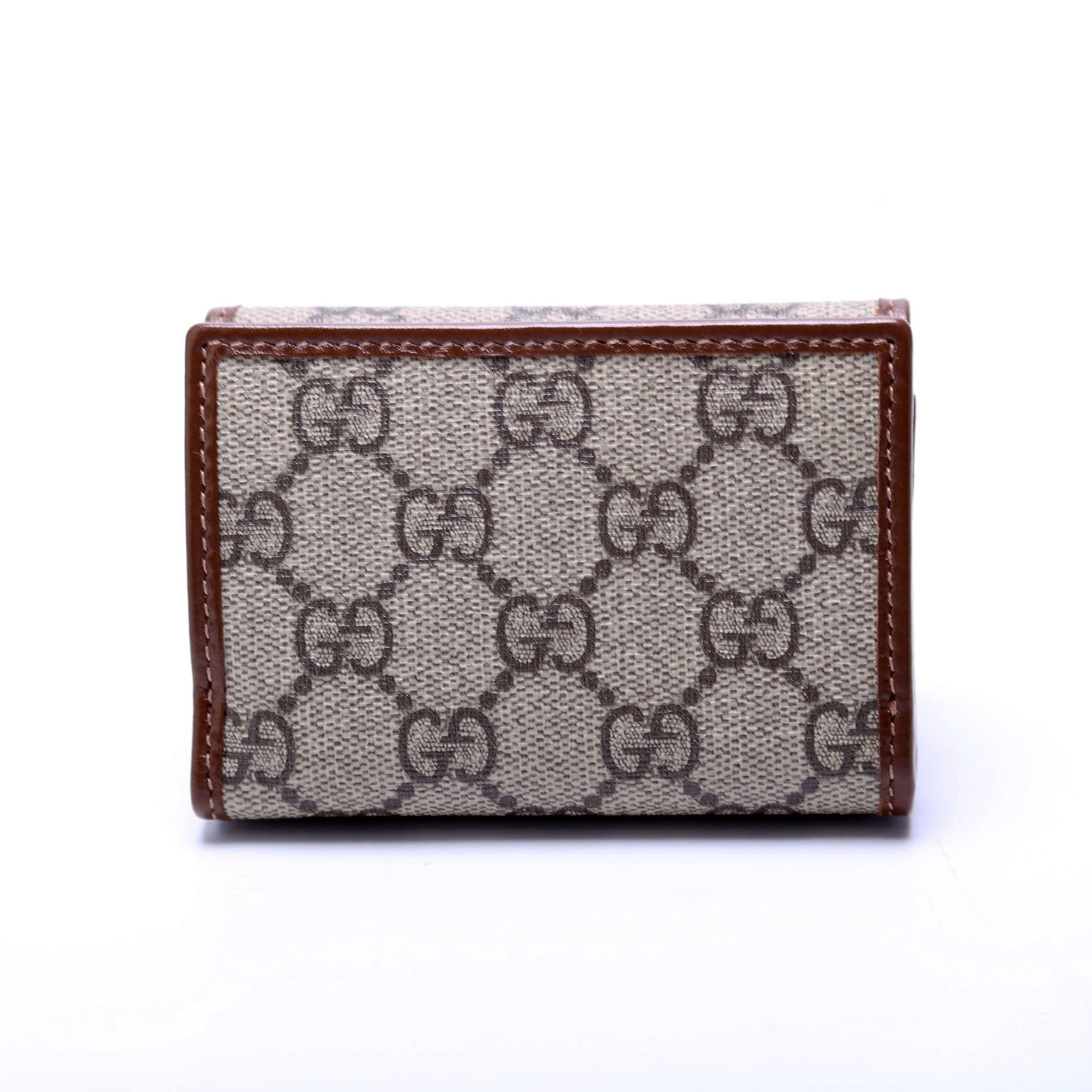 Gucci 621887 Horsebit 1955 GG Supreme Card Case Brown