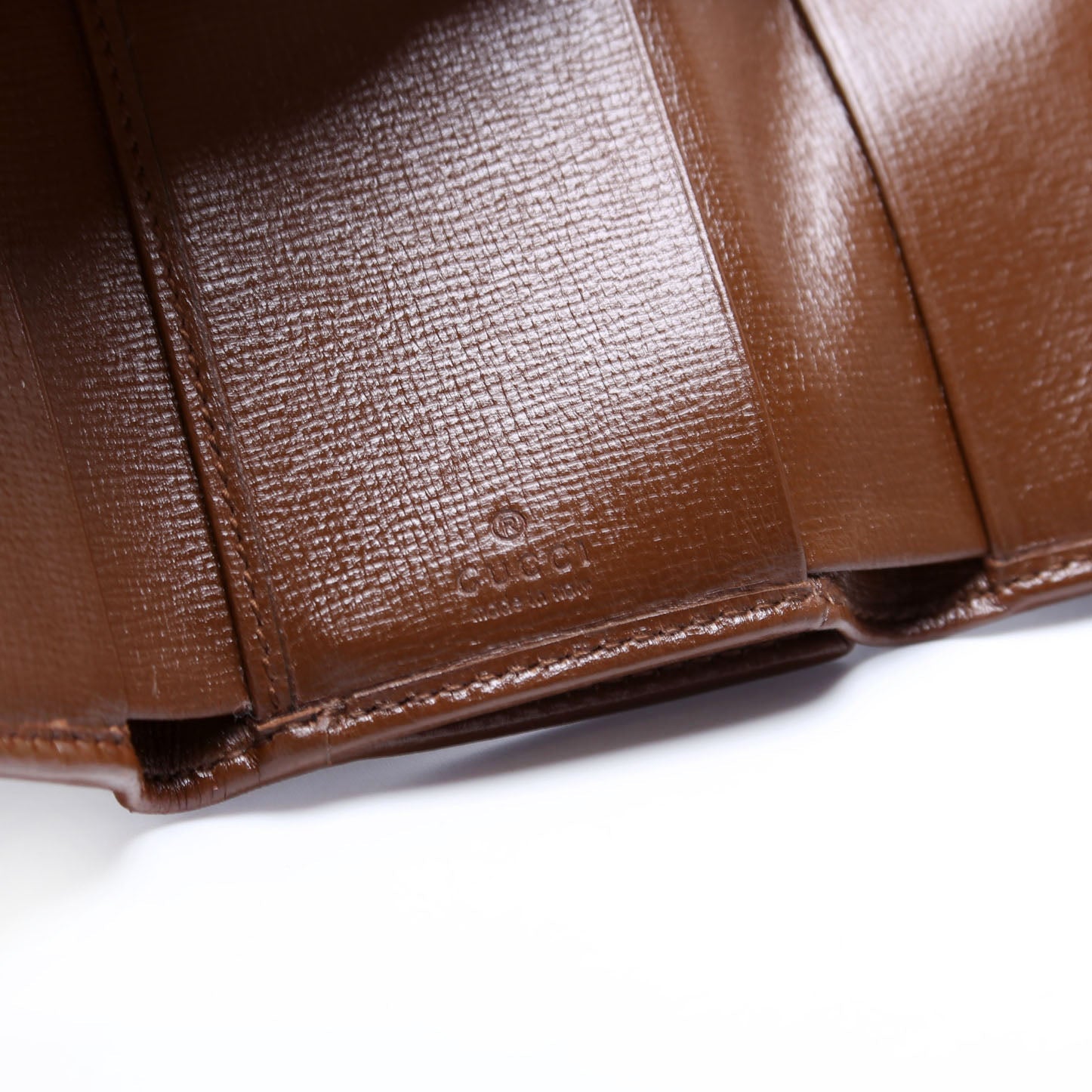Gucci 621887 Horsebit 1955 GG Supreme Card Case Brown