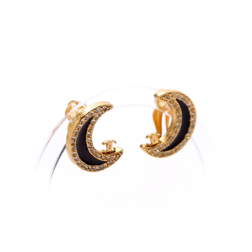 Chanel CC Crystal Moon Clip On