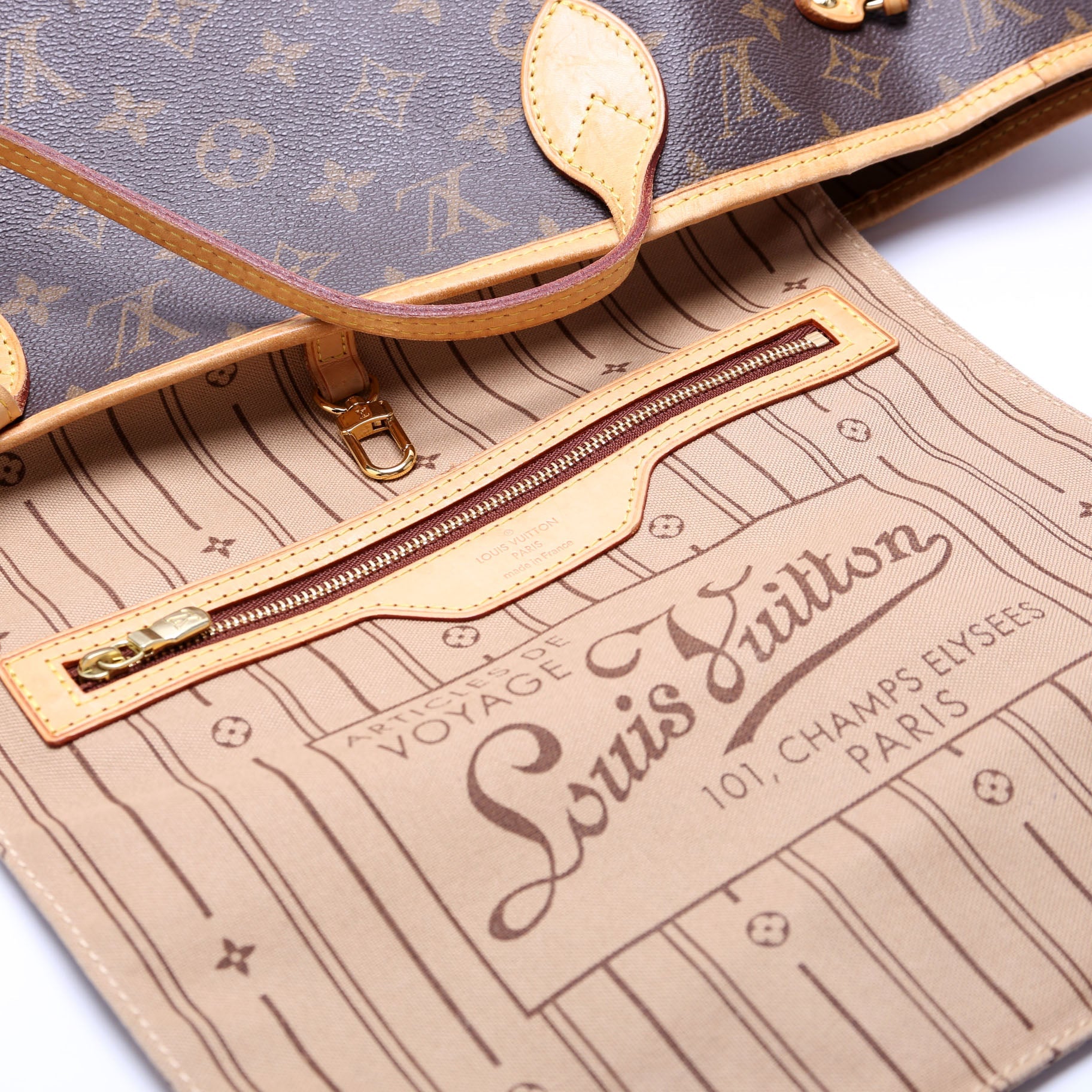 Louis Vuitton Neverfull MM Monogram Beige