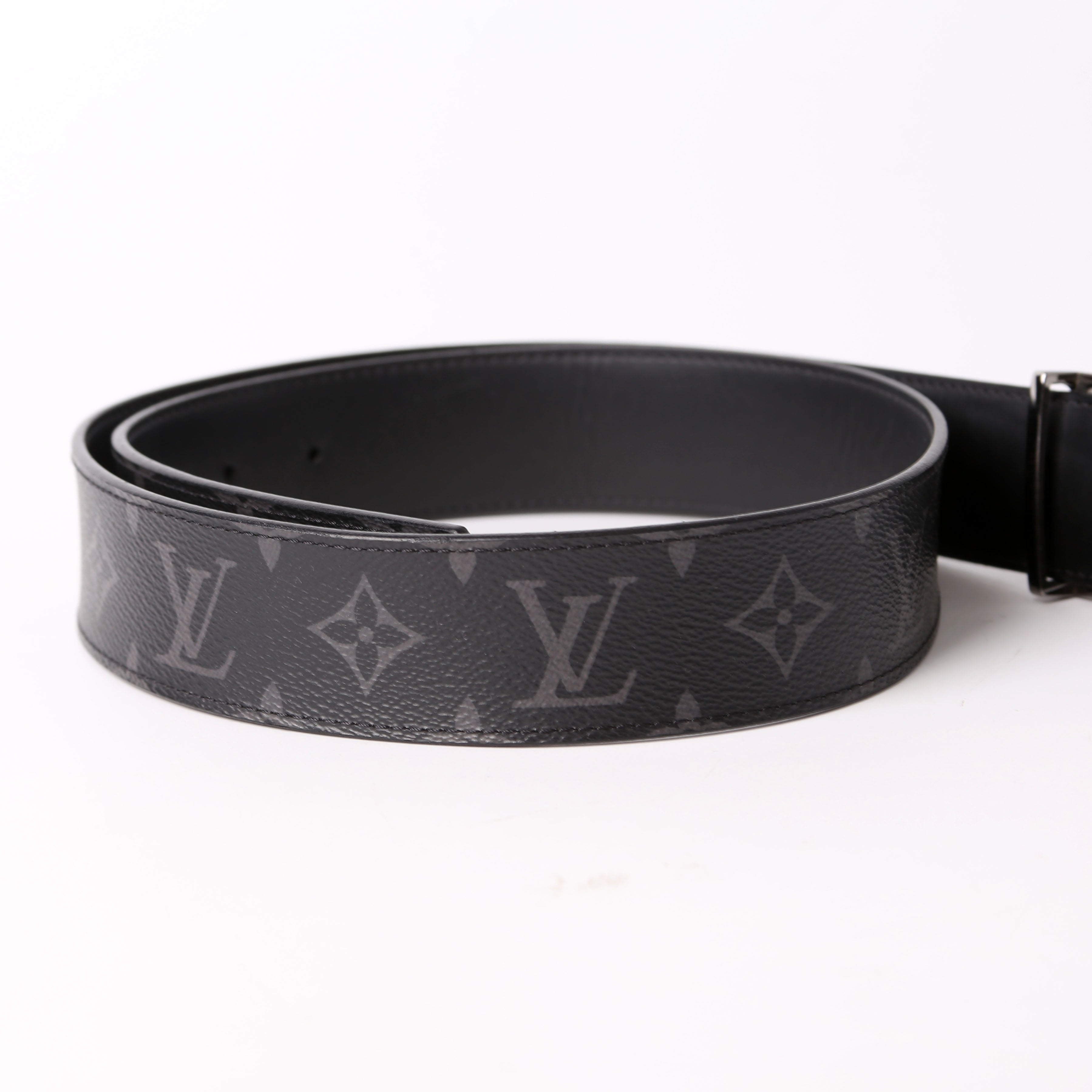 Louis Vuitton LV Initiales 40MM Reversible Leather/Monogram Eclipse Belt Size 85/34