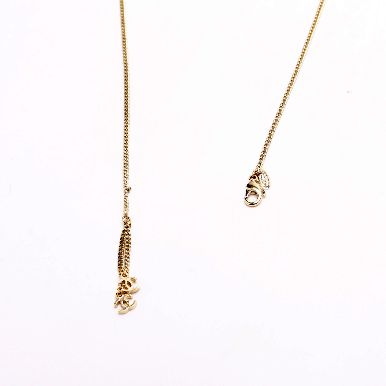 Chanel CC Pendant Pearl/Braided Chain Gold