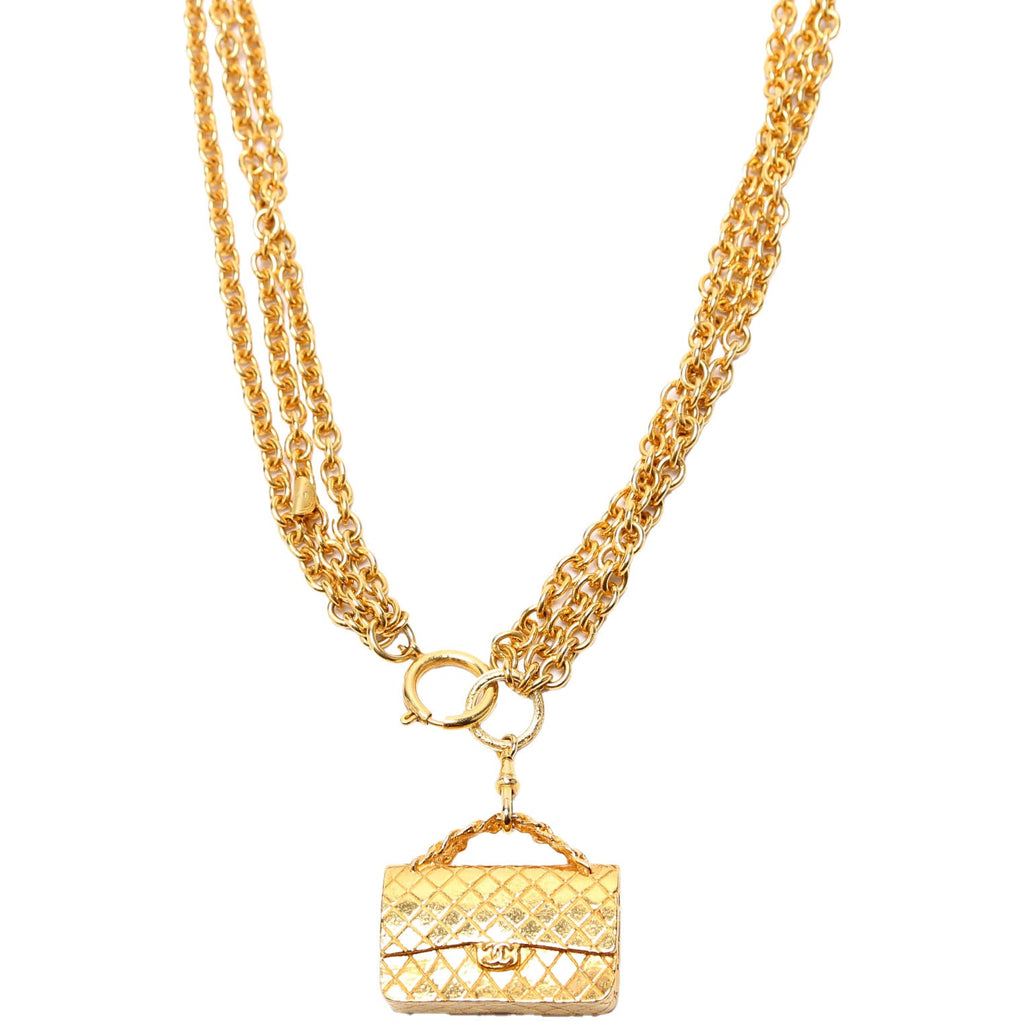 Chanel Classic Flap Charm Waist Chain Belt Size 70/28 Gold