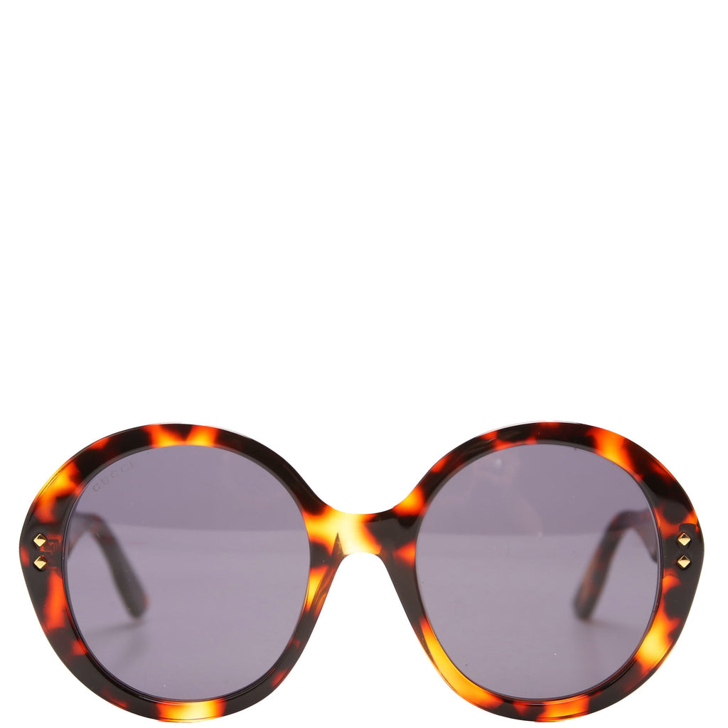 Gucci GG1081S Round Acetate Sunglasses Brown